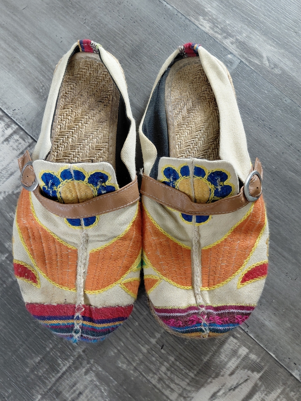 Handcrafted Embroidered Women's Slip-On Flats in Multi-Color